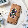 Cool Alien Print Long Wallet Fashion Casual Card Holder Portable Practical Daily Purse