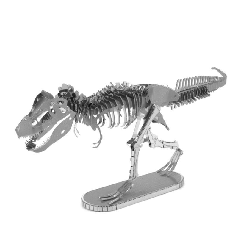 

Тираннозавр Рекс 3D Металлический Пазл Модель Скелета Набор серебряный