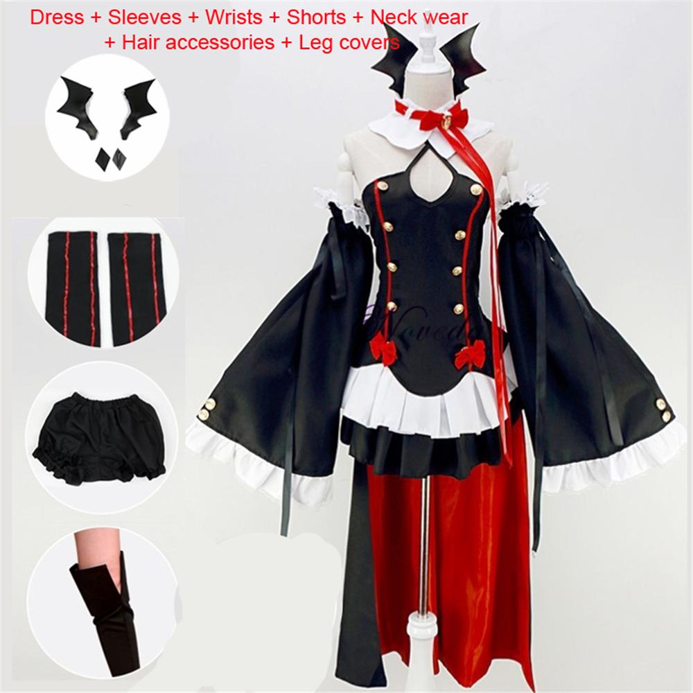

Seraph of the End Owari No Seraph Krul Tepes Cosplay Costume Uniform Wig Cosplay Anime Witch Vampire Halloween Costume For Women XXXL