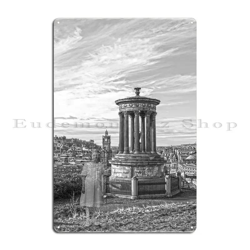 The Girl On Calton Hill Metal Plaque Poster Create Cinema Wall Plaque Designing Wall Cave Tin Sign Poster 20x30cm(7.8x11.8inch)