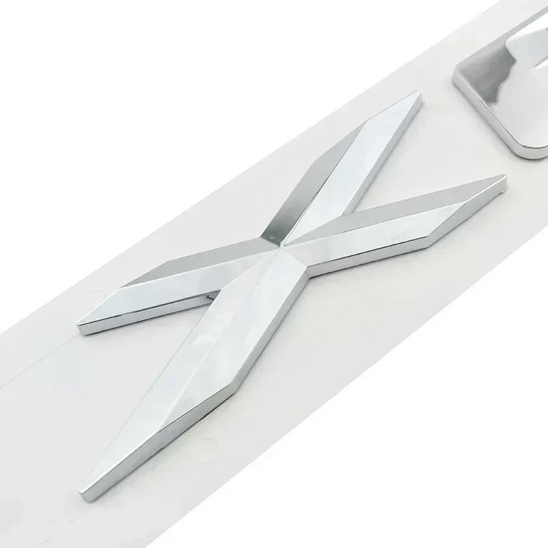 for BMW X1 X3 X5 X6 E83 F25 GT Accessories Styling 3D Chrome Logo Silver Tail Letter Plastic Emblem Badge Sticker Decoration
