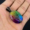 Tree Of Life Rainbow Solar Quartz Jewelry, 999 Copper Wire Wrapped Gemstone Pendant, Handmade Pendant, For Memorial Day