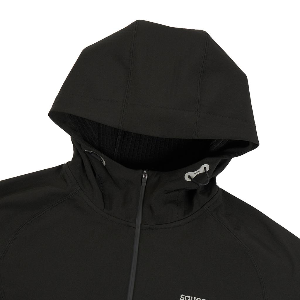 SAUCONY Running Training Series Comfortable Logo Print Hooded Woven Long Sleeve Jacket Men Jacket Black SA2259WJ01T-BK001