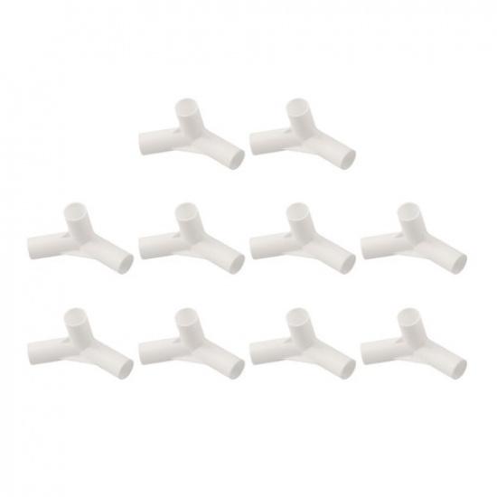 Convenient Canopy Pole Tees for Garden Plant Supports Pet Beds (16mm I D 10PCS)