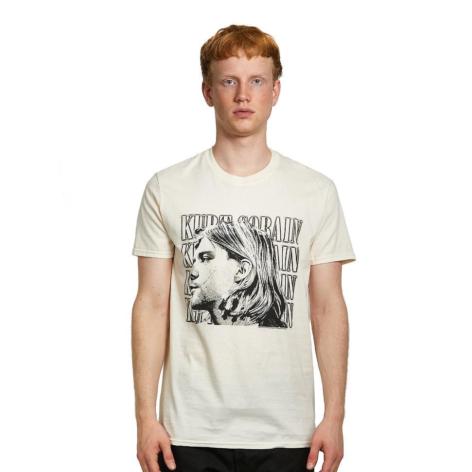 Kurt Cobain Contrast Profile T-Shirt Natural- S