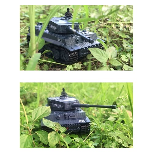 HJKLMM 1/72 Scale German Tiger I 2.4GHz Remote Control Mini Tank with Rotating Turret and Sound (D)