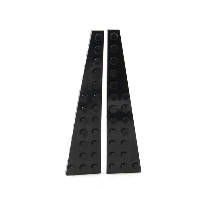 Rainbow Pig MOC Parts 47397 47398 Wedge Plate 12x3 Left and Right Compatible Bricks DIY Building Blocks Particle Kid Puzzle Toys