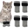4 PCS Cat Mittens To Prevent Scratching, Adjustable S Size Cat Booties To Prevent Scratching, Breathable Mesh Shoes, Prevent Scratches, Suitable for