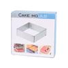 1pc large stainless steel adjustable telescopic active long square mousse ring cake baking mold