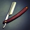 4 Stk./Set Friseursalon Manueller Rasierer Rasierwerkzeuge Sandelholzgriff S45C Kohlenstoffstahlklinge Rasiermesser