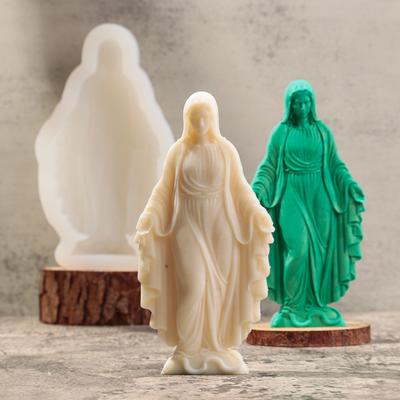 Virgin Mary Prayer Silicone Candle Mold DIY Statue of Liberty Aromatherapy Resin Gypsum Mold Handmade Soap Crafts Decoration