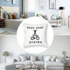 "Just Keep Biking" Pillow Cover 2D Printed Polyester Sofa Cushion Case – Minimalist Black & White Cycling Decor 40X40Cm
