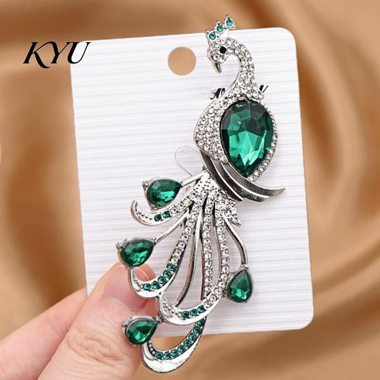 Rhinestone Peacock Pin Faux Crystal Brooch for Women, Bling Lapel Pin, Dainty Clothing Jewelry Wedding Party Prom Shape