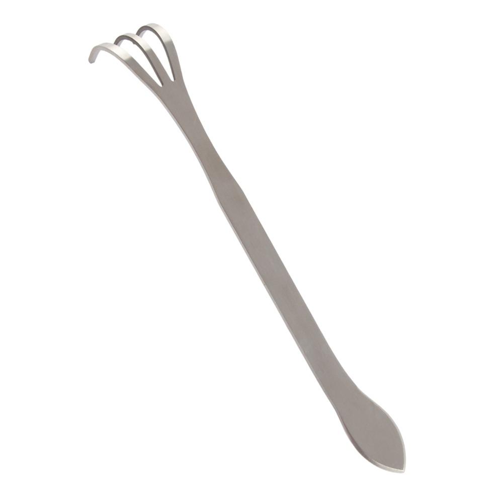 Silver Gardening Cultivator 3-Prong Root Rake Pick Durable Soil Loosening Tool