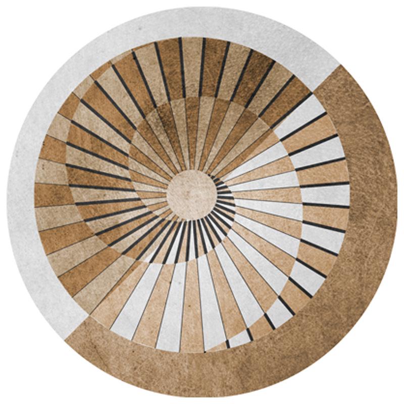 Modern Suni Kürk İnek Derisi Tarzı Yuvarlak Halı Oturma Odaları ve Yatak Odaları için