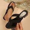 Plus Size Outer Slippers Fashion Women's Shoes Summer Round Toe Clip Toe Non-Slip Beach Flip Flops