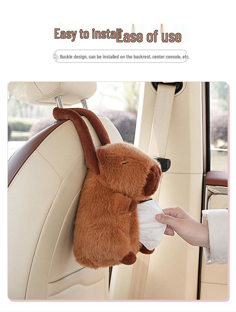 Capybara Car Hanging Tissue Box Holder