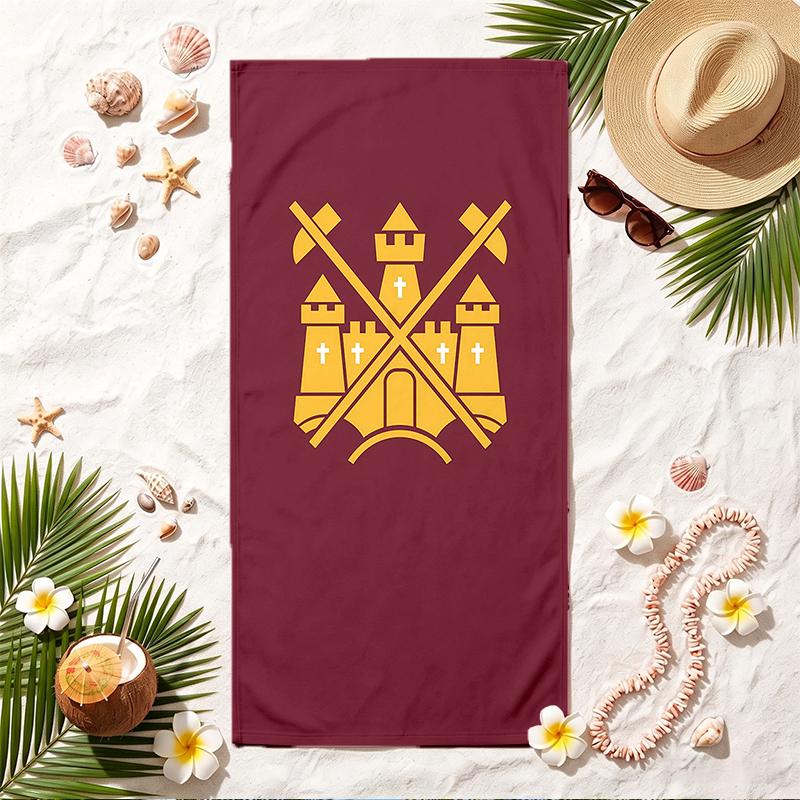 West Ham United FC Soft Beach Towel Stylish Beach Pool Towel for Summer Seaside Vacation Travel