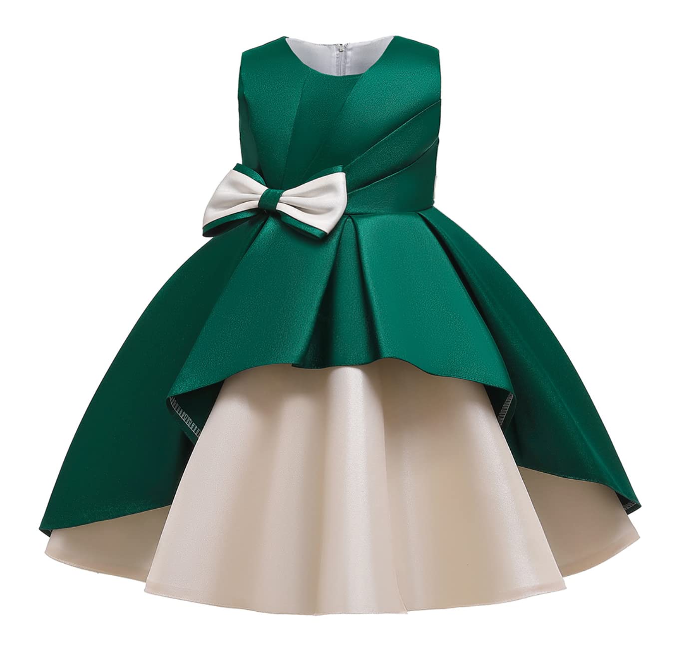 

LIANFOR Formal Embroidered Star Pattern with Ribbon Belt and Perfect for Piano Kindergarten Entrance and Size Size Girls Dress, Bow, Recitals,