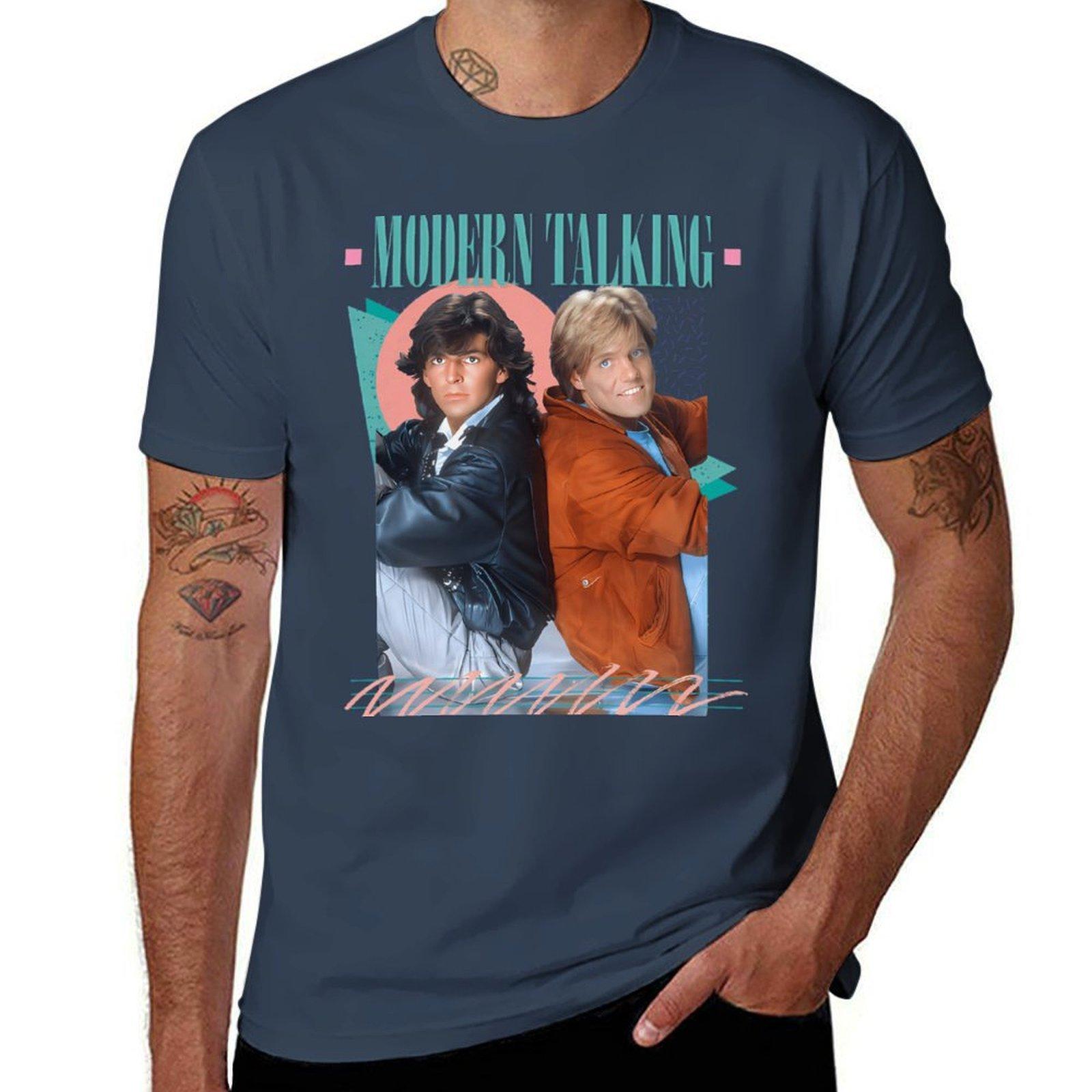 Modern Talking 80s Fan Design Tshirt Halloween Casual Tshirt S