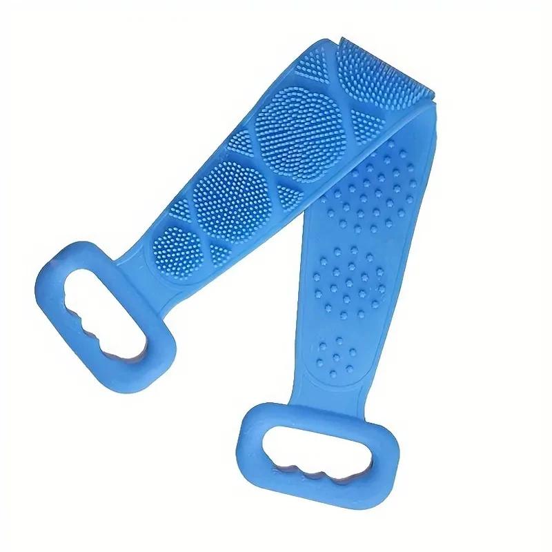 Shower Back Scrubber Silicone Exfoliating Body with Handle Bath Belt Body Scrub Body Massage Brush Cleaning Strap Bathing Tools