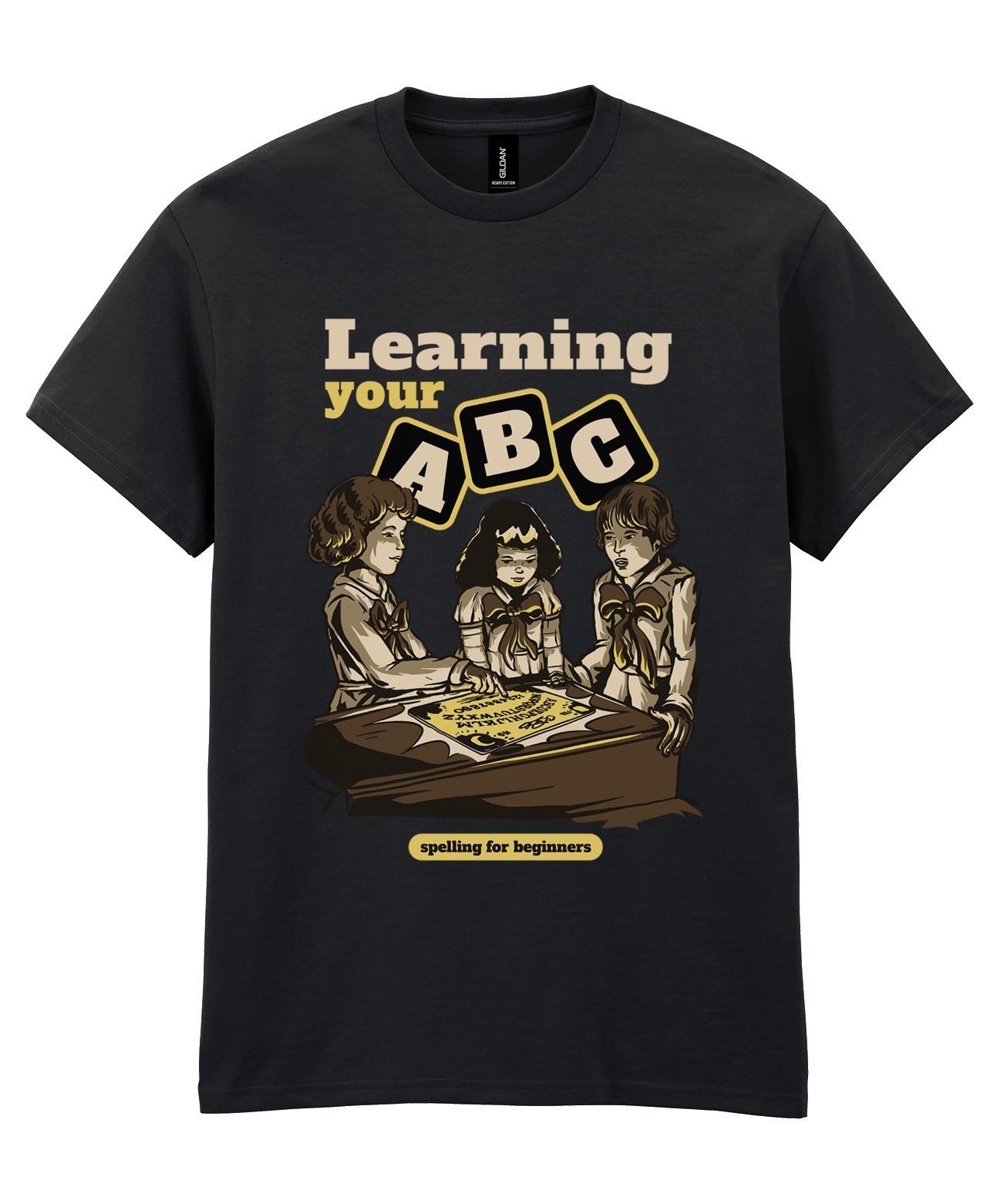 Learning Your ABC Spirit Board T-Shirt - Personalised Option - Ouija Board Gift S разноцветный