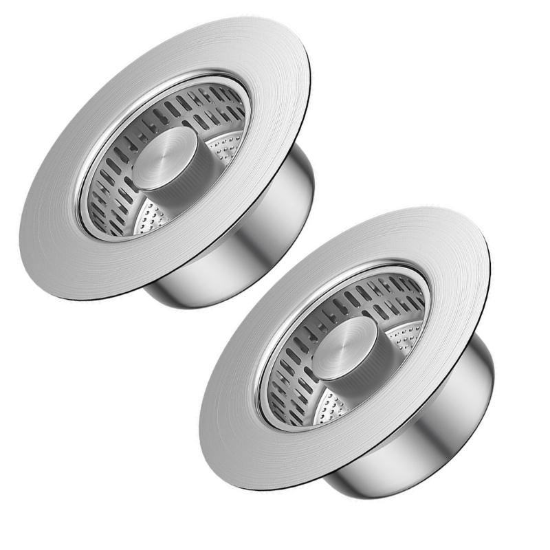 Upgrades Drain Filter with Strong Metal Construction Push Style Sink Strainer Fast drain Sink Accessories For Kitchen