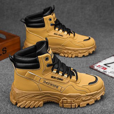 Hoge Martin boots herenschoenen herfst nieuwe werkschoenen heren trendy veelzijdige dikke zool antislip casual korte laarzen