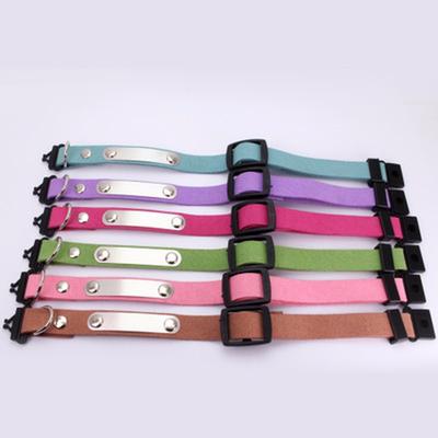Pet Cat Dog Leather Collar Accessories Collars ID Tag