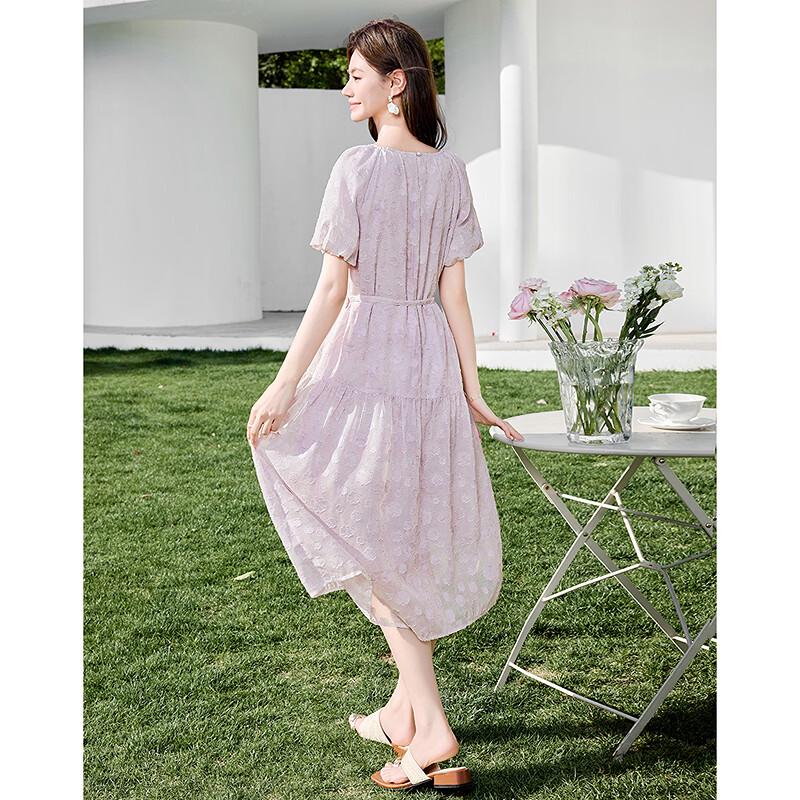 Academy Style Puff Sleeve A-Line Dress