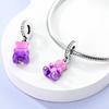 Charms Copperpink-Purple Happy Gummy Bear Beads Fit Charms Plataoriginal Bracelet Bead Women Jewellery Making Gifts