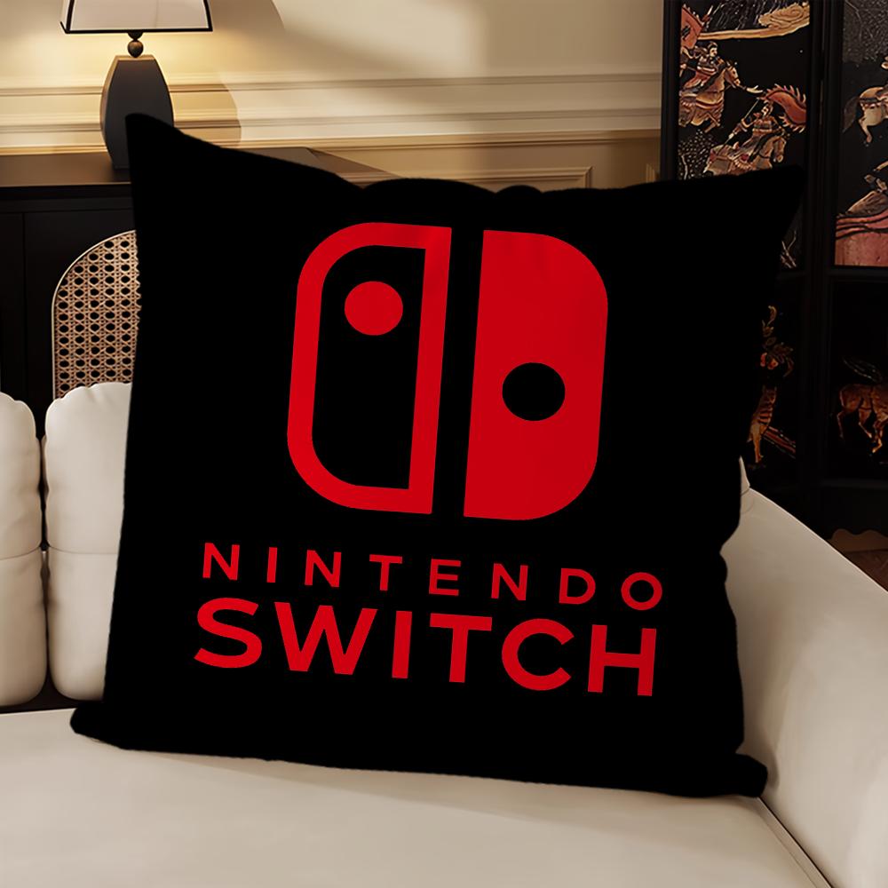 Game S-Switch Blue Red Cushion Cover Living Room Headboard Bedroom Office Cushion Cushion Sofa Nap Time Pillow Case