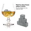 ESTINK Whiskey Stones Whiskey Stones 2 Cm Granite Whiskey Ice Pie Stone Flannel Bag Gift Set for Whiskey Gin Wine
