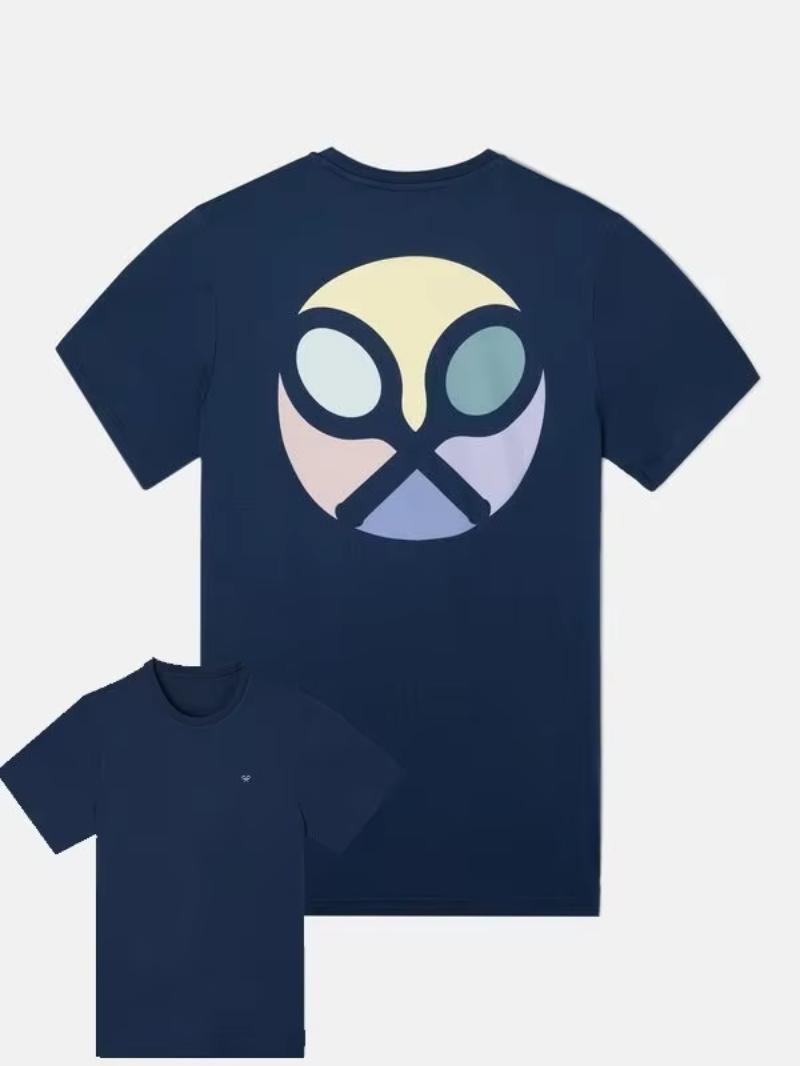 

Silbon 2025 Summer Tennis Season Cotton T Shirt Men s Women s Classic Print Cotton Casual Round Neck Short Sleeve Unisex Tee L