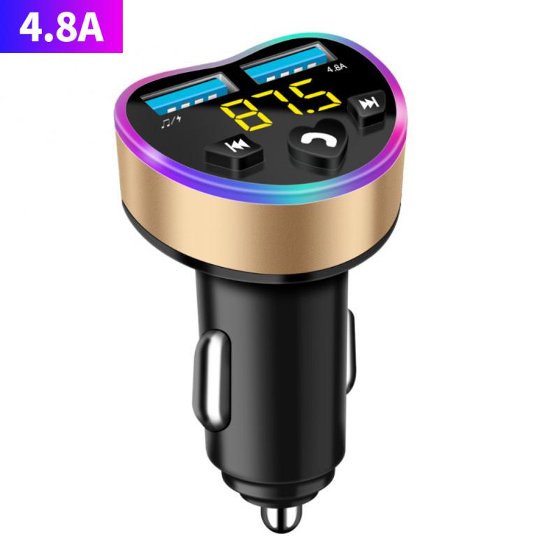 Q5 Auto Bluetooth FM vysílač Bezdrátový Duální USB Type-c Rychlé nabíjení MP3 Handsfree Audio přehrávač Autosada Autopříslušenství
