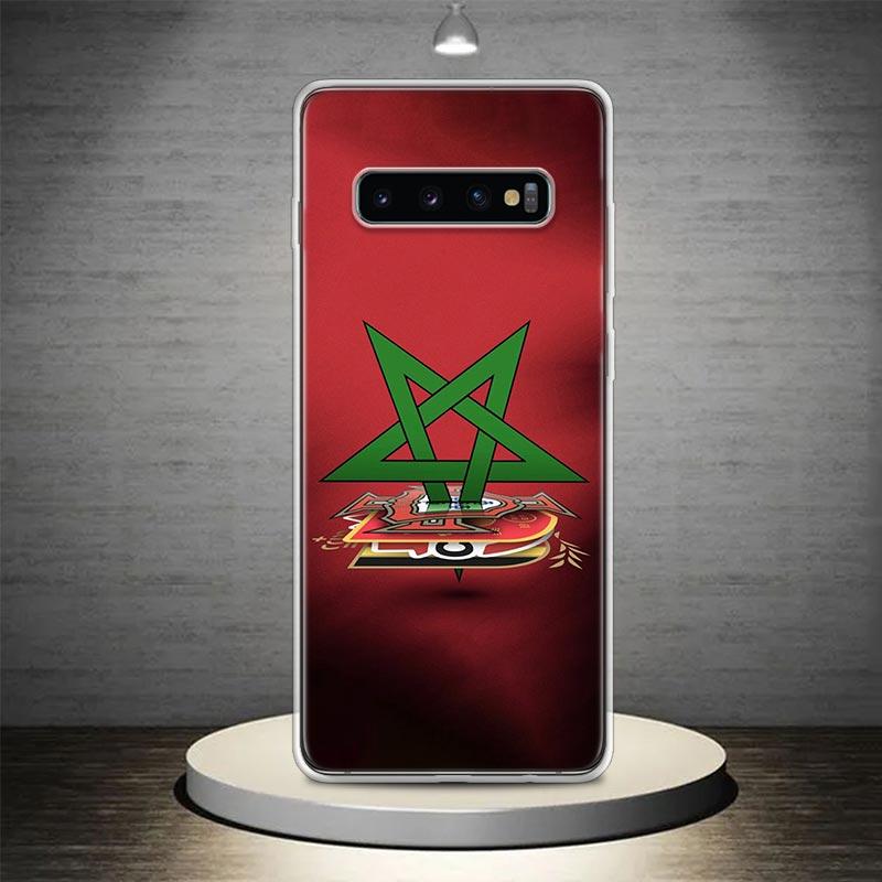 Morocco Flag Phone Case Shell for Samsung Galaxy S22 S23 S24 S25 Ultra S21 FE S20 Plus S10 + S25Edge Soft Pattern Coque Samsung