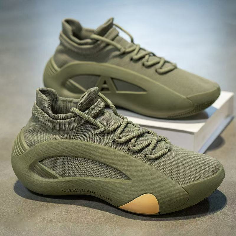 Summer Men's Shoes Breathable Trend Versatile Thin Fly-woven Sports Shoes Soft-soled Teenagers One-pedal Casual Shoes Men