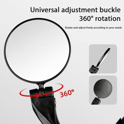 Yousheng 1 Pair Bicycle Handlebar Mount Rearview Mirror 360-Degree Rotation Universal Road Mountain Bike Grip Handle End Mirror Bike Accessories