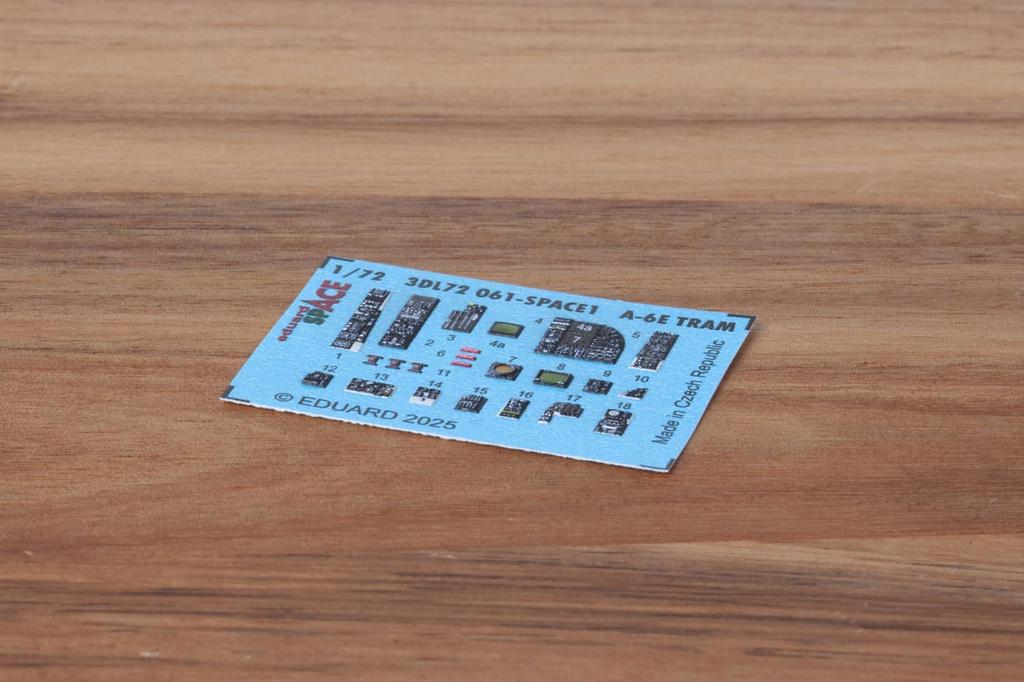 Eduard 1/72 Scale Space A6E TRAM Interior 3D Decal with Etching Parts Set (for Trumpeter) Plastic Model Decal EDU3DL72061 (Airplane)