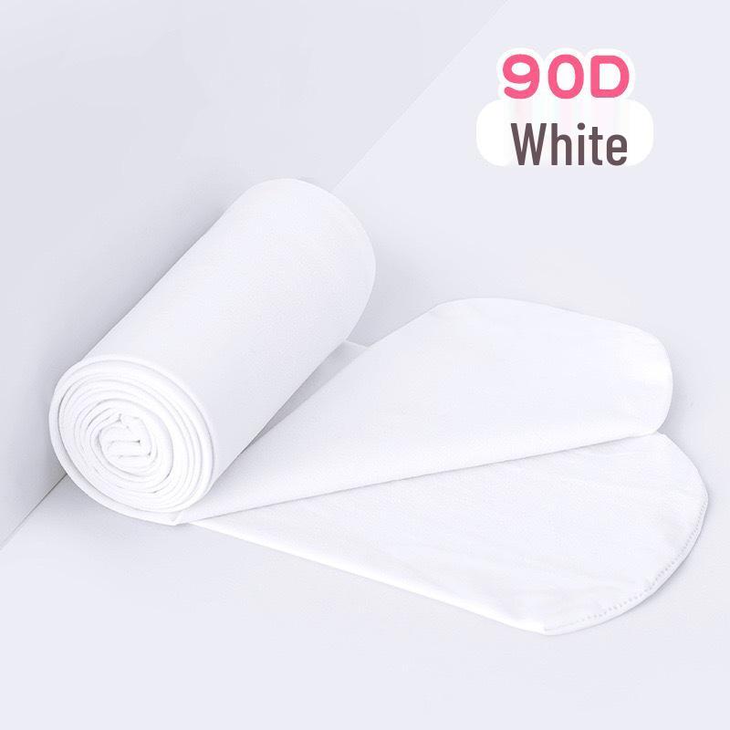 

Girls White Thickened Dance Leggings with Velvet - Autumn/Winter M 70-100cm