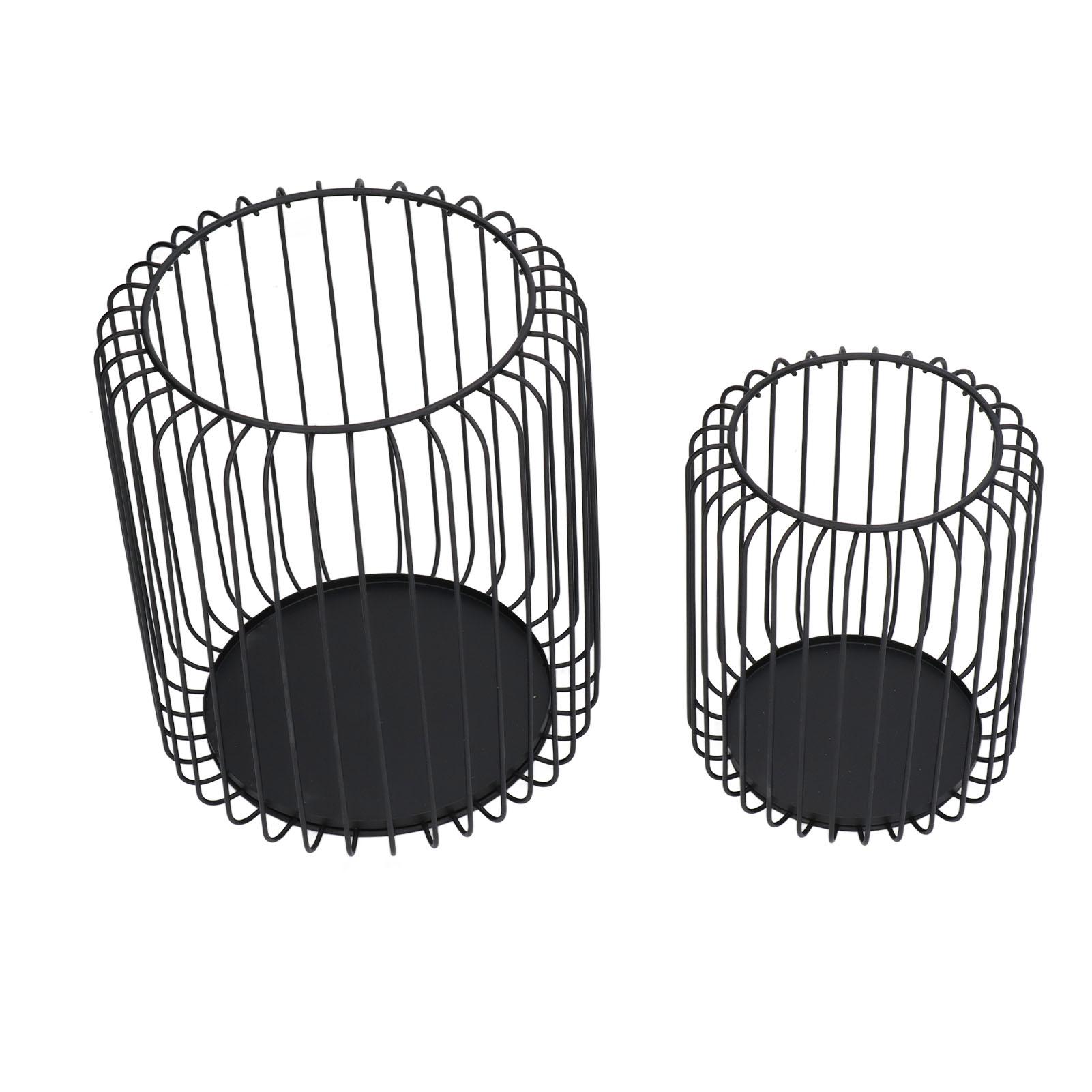 

Набор подсвечников-клеток Матовый черный металл Цилиндр Современный Простой Подсвечник в виде птичьей клетки для кафе