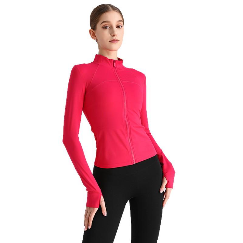 Cardigan Corto da Donna a Manica Lunga con Collo Alto e Vestibilità Slim - Perfetto per Yoga Autunnale, Corsa e Fitness