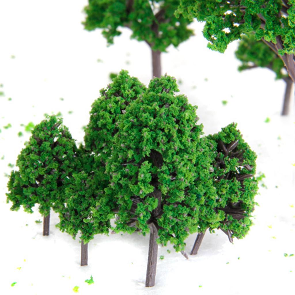 22 piece Train Landscape 6.3 Cm Green Architecture Trees