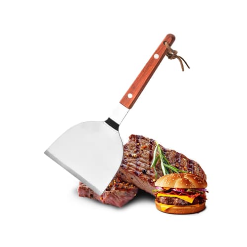 

YFFSFDC Okonomiyaki Spatula, Iron Plate Spatula, Stainless Steel, Cookware, Commercial Use, 11.7cm Wide