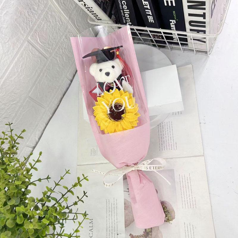 36cm Tierstrauß Meister Bär Cartoon Lieblicher Bär Neuer Bärenstrauß Valentinstag