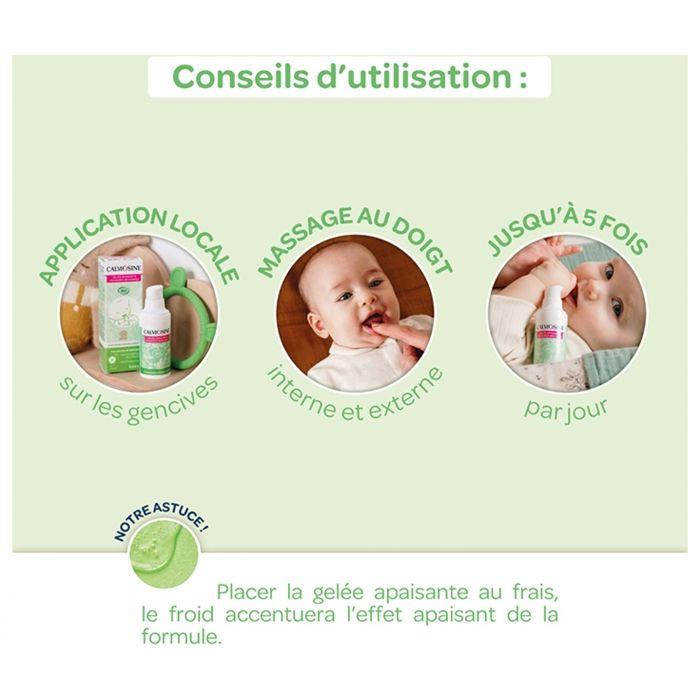 Calmosine Gelée Apaisante Poussées Dentaires Bio Premières Dents Bébé 15ml