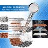 Hydro Jet High Pressure Shower Head Handheld Filtered Shower Head with Filter Beads Turbocharged Shower Head Kit with Replacement Hose/Bracket/Bead