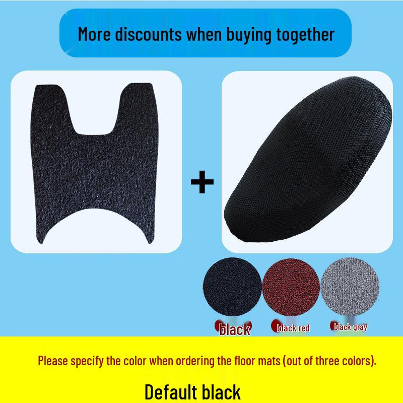 Benling UA125 Motorcycle Coil Foot Mats - Waterproof, Sun-Protected, Dirt & Wear Resistant Pedal Pads.