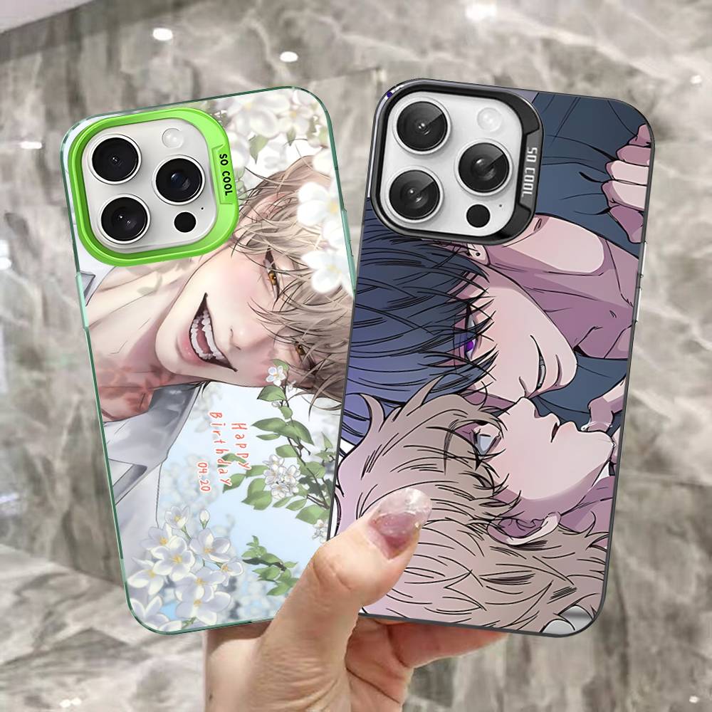 Negative Romance Bl Phone Case For IPhone 17 12 11 13 14 15 16 Pro Max Plus Silver Color Cover