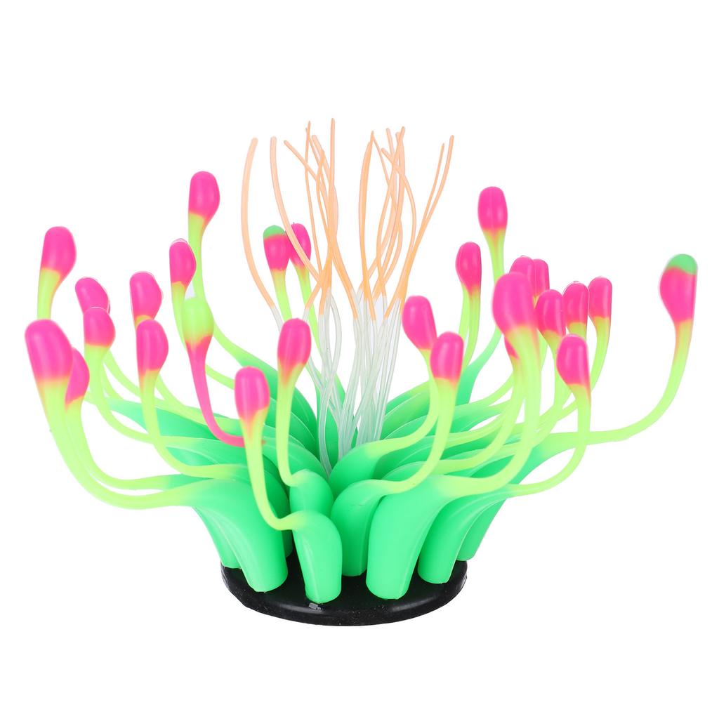 Artificial Coral Silicone Simulation Water Plant Aquarium Fish Tank Decoration OrnamentGreen